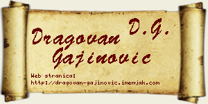 Dragovan Gajinović vizit kartica
